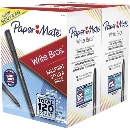 PAPER MATE Ballpoint Pen, Medium Point, 120/BX, Black PK PAP2096479